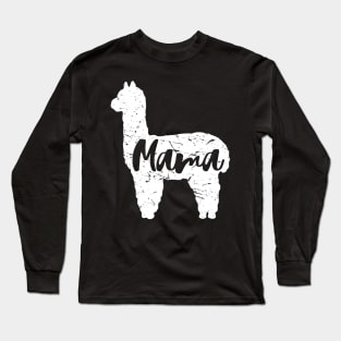 Cute Proud Mama Llama Alpaca Happy Mothers Day Long Sleeve T-Shirt